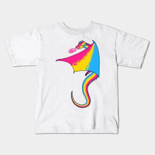 Fly With Pride, Dragon Series - Pansexual Kids T-Shirt